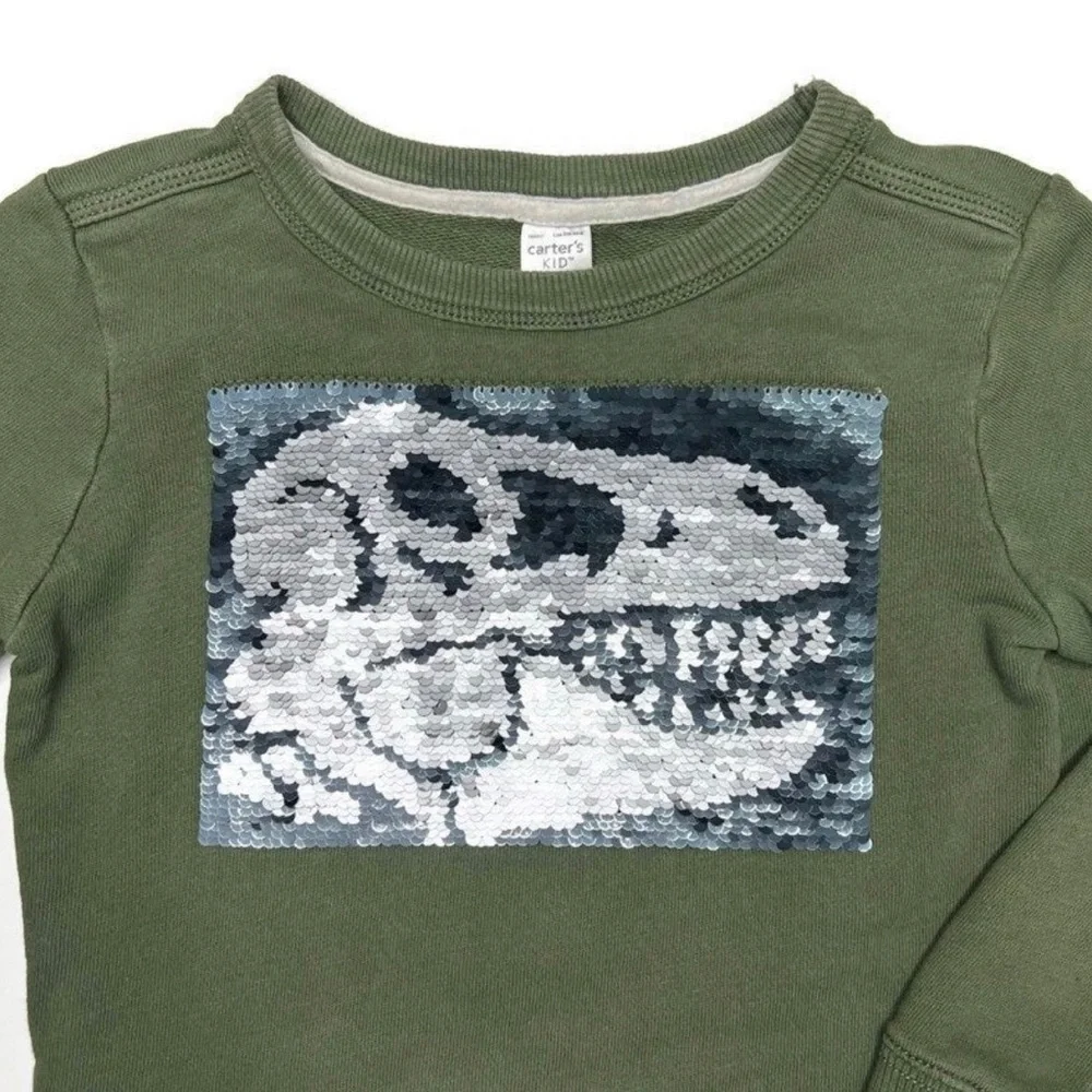 Carter’s‎ Flip Sequin Part T-Rex Dino Sweatshirt